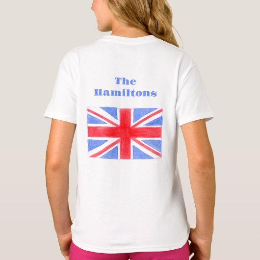 Union Jack Britse vlag Groot-Brittannië T-shirt (Achterkant)