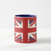 Union Jack (Britse vlag), grunge stijl Mok (Midden)