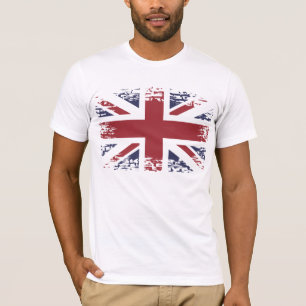 Union Jack (Britse vlag), grunge stijl. T-shirt