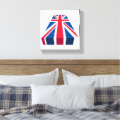 Union Jack, Britse vlag in 3D Canvas Afdruk (Insitu (Slaapkamer))