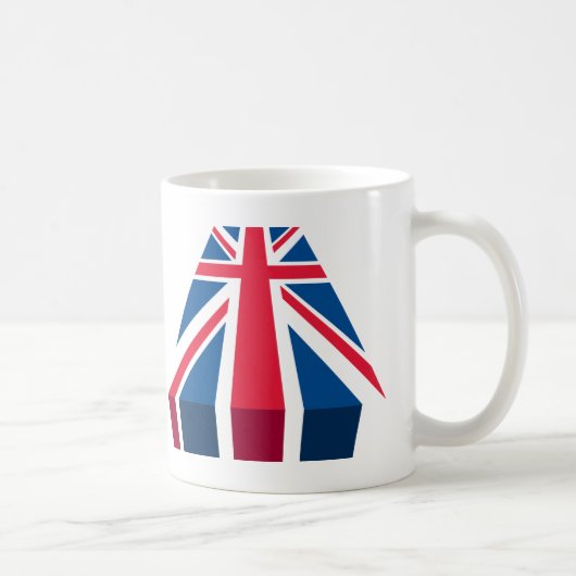 Union Jack, Britse vlag in 3D Koffiemok (Rechts)
