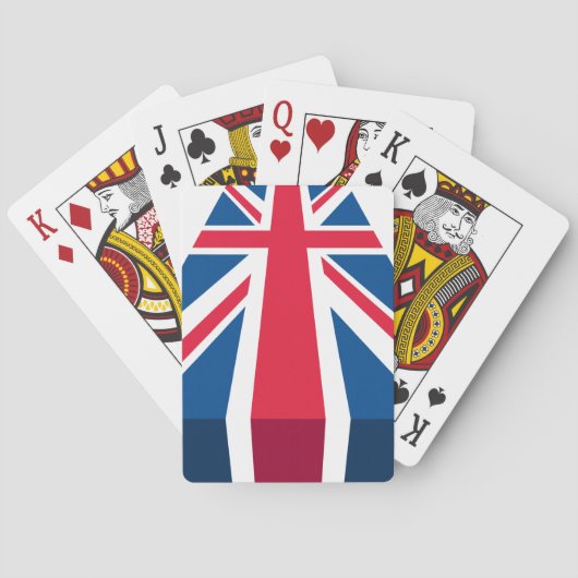 Union Jack, Britse vlag in 3D Speelkaarten (Achterkant)