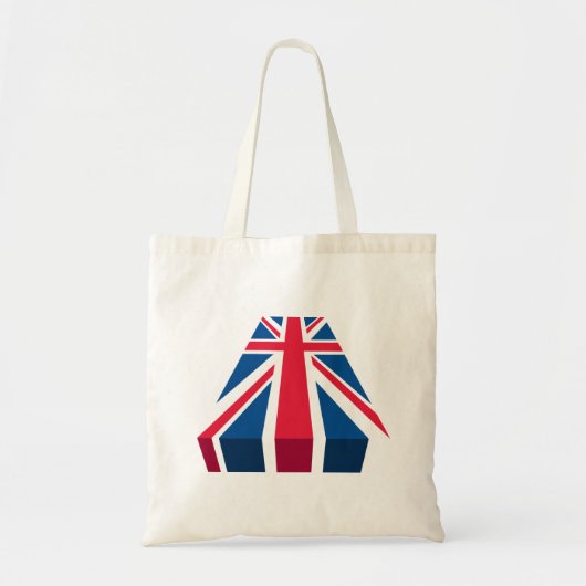 Union Jack, Britse vlag in 3D Tote Bag (Voorkant)