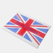 Union Jack Britse vlag NAAM Deurmat (Schuin)