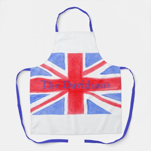 Union Jack Britse vlag NAAM Unisex Schort (Voorkant)
