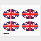 Union Jack - Britse vlag Ovale Sticker (Vel)