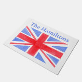 Union Jack Britse vlag personaliseren Deurmat (Schuin)