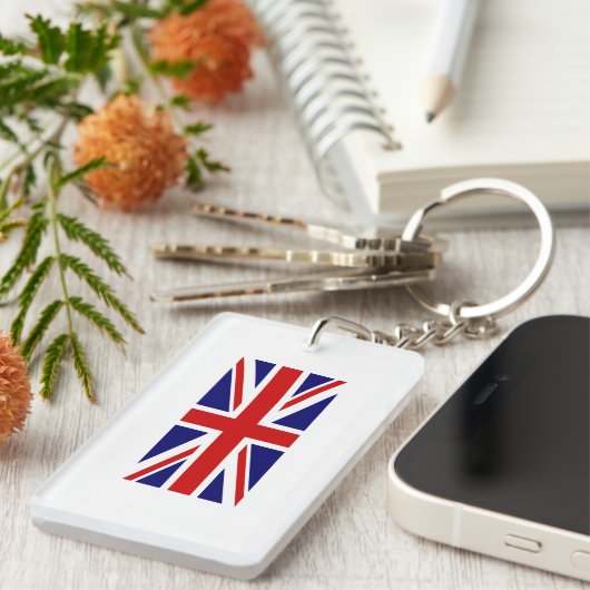Union Jack Britse Vlag Sleutelhanger (Voorkant Rechts)