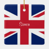 Union Jack Britse Vlag UK Golf Hoofd Hoes Keramisch Ornament (Achterkant)
