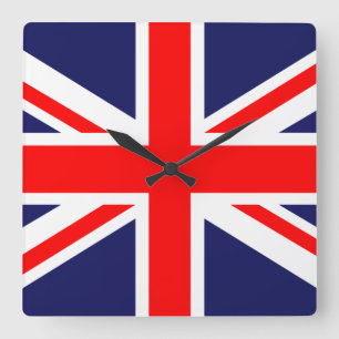 Union Jack - Britse vlag Vierkante Klok