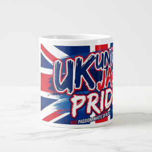 Union Jack Britse Vlag Vintage Gepersonaliseerd Grote Koffiekop