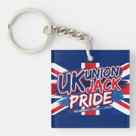 Union Jack Britse Vlag Vintage Gepersonaliseerd Sleutelhanger