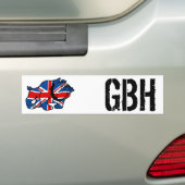 Union Jack Bulldog Bumpersticker (Op auto)
