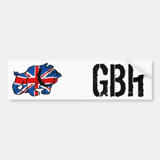 Union Jack Bulldog Bumpersticker (Voorkant)