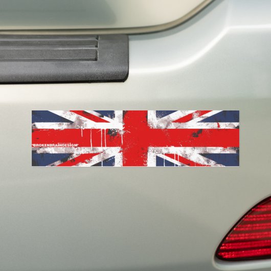Union Jack - Bumpersticker (Op auto)