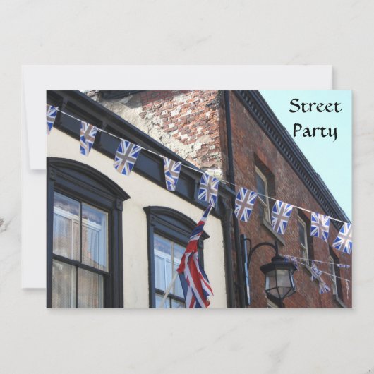 Union Jack Buntings Uitnodiging (Voorkant)