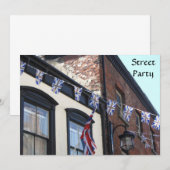 Union Jack Buntings Uitnodiging (Voorkant / Achterkant)
