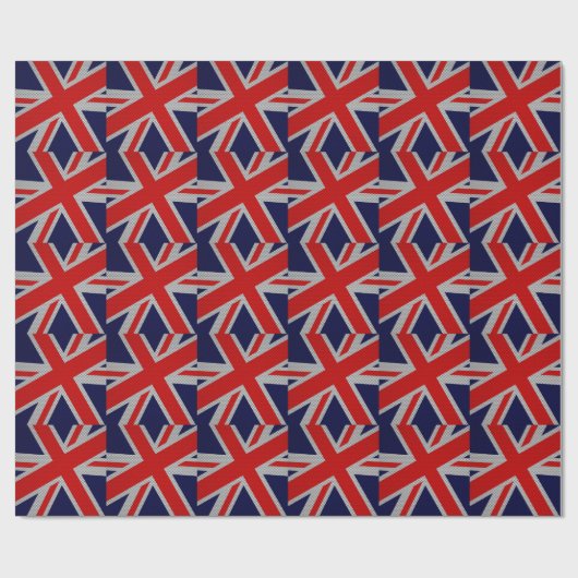 Union Jack Carbon Style Decor Cadeaupapier (Vlak)