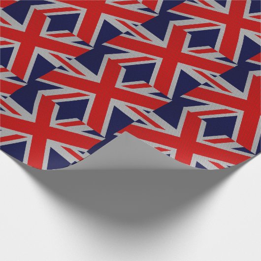 Union Jack Carbon Style Decor Cadeaupapier (Hoek)
