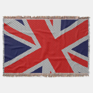 Union Jack Carbon Style Decor Deken