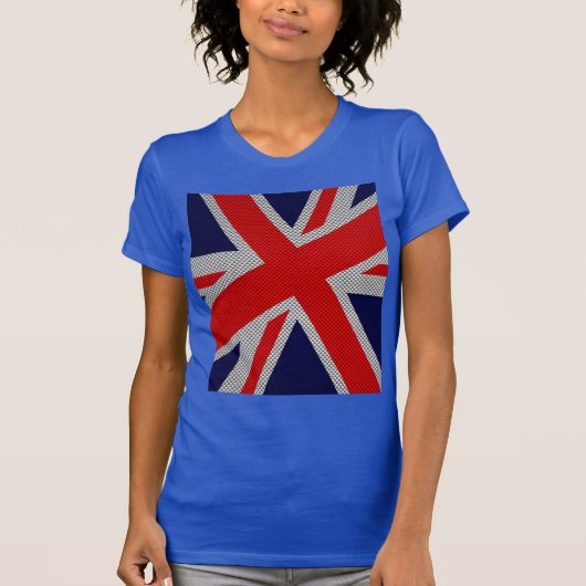 Union Jack Carbon Style Decor T-shirt (Voorkant)