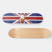 Union Jack Cartoon English Bulldog Persoonlijk Skateboard (Horizontaal)
