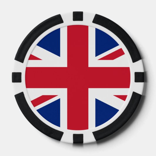 Union Jack Casino Kwaliteit Poker Chips (Voorkant)