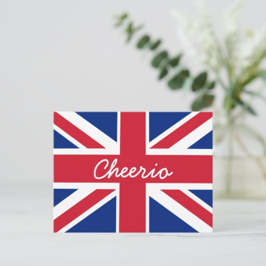 Union Jack Cheerio Briefkaart (Staand voorkant)