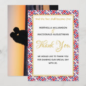 UNION JACK Christelijke foto bruiloft Bedankkaart (Voorkant / Achterkant)