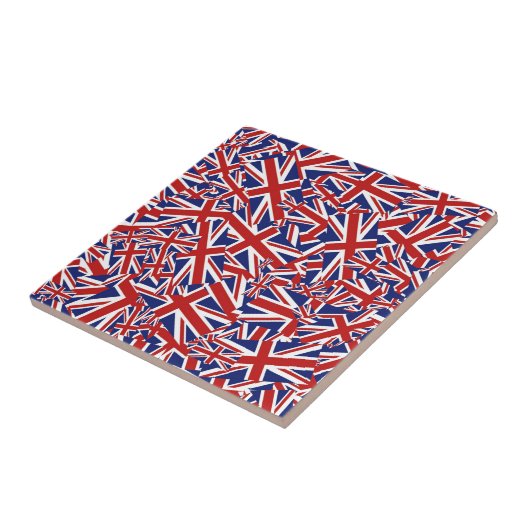 Union Jack Collage Tegeltje (Zijkant)