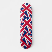 Union Jack collagepatroon Persoonlijk Skateboard (Voorkant)