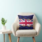 Union Jack Cushion Navy Gold Border Sierkussen (Stoel)