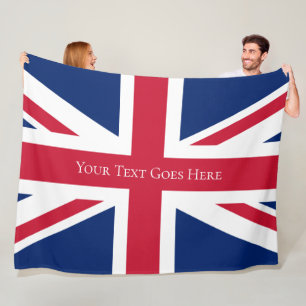 Union Jack Custom Britse vlag van Engeland Fleece Deken