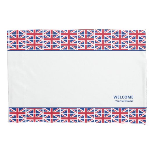 Union Jack Custom Hotel Kussen Hoesje Kussensloop (Voorkant)