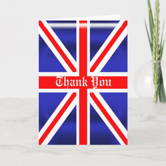 Union Jack dankt u Wenskaart Bedankkaart (Voorkant)