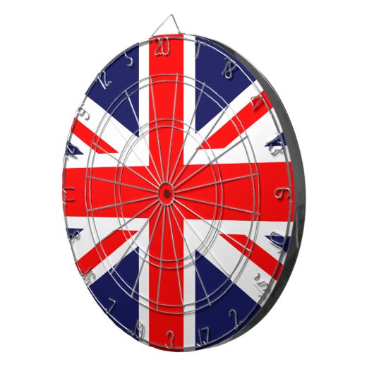 Union Jack Dart Board Dartbord (Voorkant Rechts)