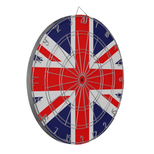 Union Jack Dart Board Dartbord (Voorkant Links)