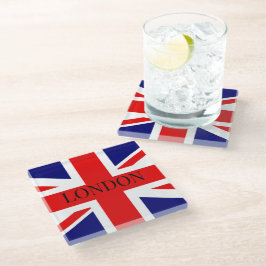 Union Jack de Britse vlag Londen Glazen Onderzetter
