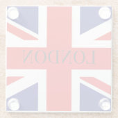 Union Jack de Britse vlag Londen Glazen Onderzetter (Achterkant)