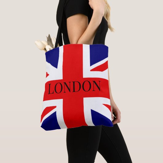 Union Jack de Britse vlag Londen Tote Bag (Dichtbij)