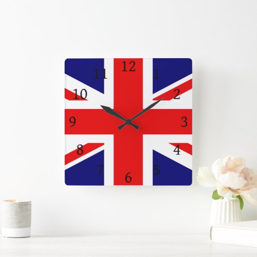 UNION JACK - DE BRITSE VLAG VIERKANTE KLOK (Huis)