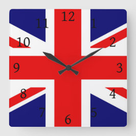 UNION JACK - DE BRITSE VLAG VIERKANTE KLOK