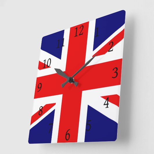 UNION JACK - DE BRITSE VLAG VIERKANTE KLOK (Hoek)
