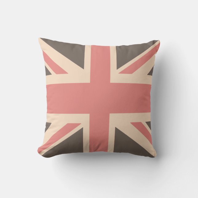 Union Jack - Designer Soft Faded Kussen (Voorkant)