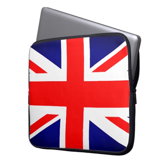 Union Jack Electronics Bag Laptop Sleeve (Voorkant Links)