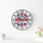 Union Jack en Lion Weathered Grote Klok (Huis)