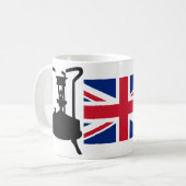 Union Jack en Paraffine drukkachel Koffiemok (Voorkant links)