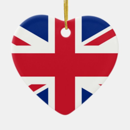 Union Jack English British Flag Valentijn Ornament (Voorkant)