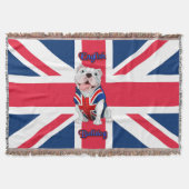 Union Jack English Bulldog Deken (Voorkant)