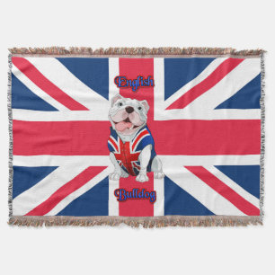 Union Jack English Bulldog Deken